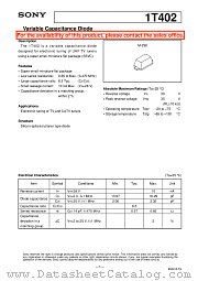 1T402 datasheet pdf SONY