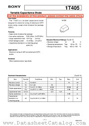 1T405 datasheet pdf SONY