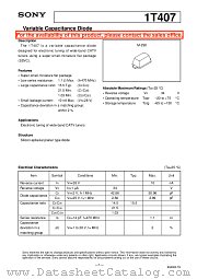 1T407 datasheet pdf SONY