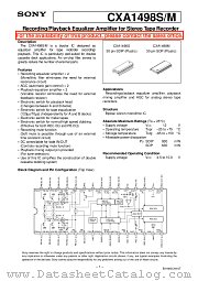 CXA1498S/M datasheet pdf SONY