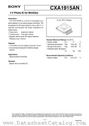 CXA1915AN datasheet pdf SONY