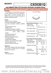 CXD2301Q datasheet pdf SONY