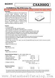 CXA2000Q datasheet pdf SONY