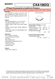 CXA1982Q datasheet pdf SONY