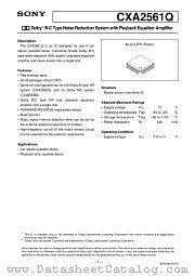 CXA2561Q datasheet pdf SONY