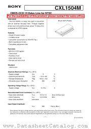 CXL1504M datasheet pdf SONY