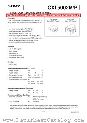 CXL5002M/P datasheet pdf SONY