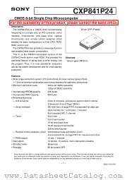 CXP841P24 datasheet pdf SONY