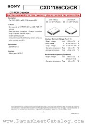 CXD1186CQ/CR datasheet pdf SONY