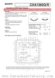 CXA1392Q/R datasheet pdf SONY