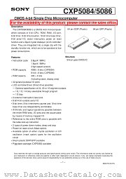 CXP5084 datasheet pdf SONY