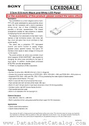 LCX026ALE datasheet pdf SONY