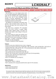 LCX026ALF datasheet pdf SONY