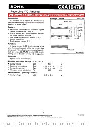 CXA1047M datasheet pdf SONY