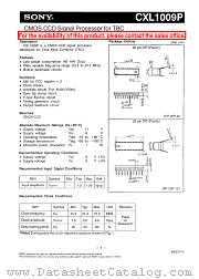 CXL1009P datasheet pdf SONY