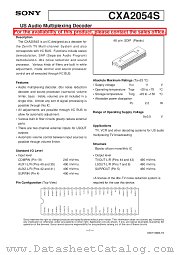 CXA2054S datasheet pdf SONY