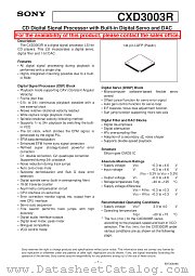 CXD3003R datasheet pdf SONY