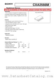 CXA2566M datasheet pdf SONY