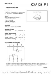 CXA1211M datasheet pdf SONY