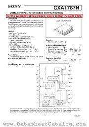 CXA1787N datasheet pdf SONY