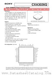 CXA3026Q datasheet pdf SONY