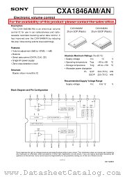 CXA1846AM/AN datasheet pdf SONY