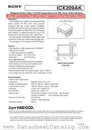 ICX209AK datasheet pdf SONY