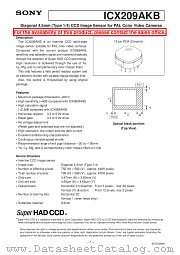 ICX209AKB datasheet pdf SONY