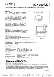 ICX249AK datasheet pdf SONY