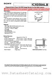 ICX058ALB datasheet pdf SONY