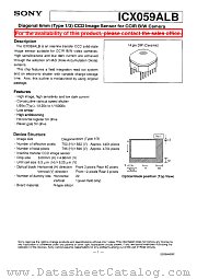 ICX059ALB datasheet pdf SONY