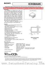 ICX084AK datasheet pdf SONY