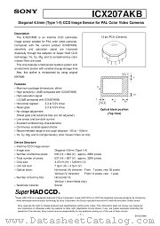 ICX207AKB datasheet pdf SONY