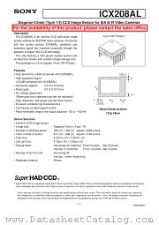 ICX208AL datasheet pdf SONY