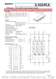 ILX524KA datasheet pdf SONY