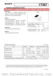 1T387 datasheet pdf SONY