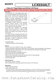 LCX034ALT datasheet pdf SONY