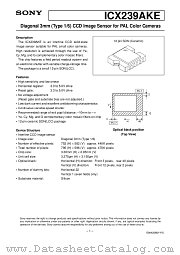 ICX239AKE datasheet pdf SONY