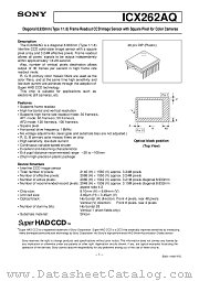 ICX262AQ datasheet pdf SONY