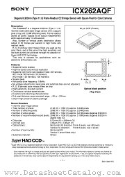 ICX262AQF datasheet pdf SONY