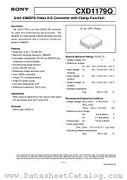 CXD1179Q datasheet pdf SONY