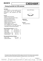 CXD2400R datasheet pdf SONY