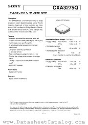 CXA3275Q datasheet pdf SONY