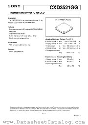 CXD3521GG datasheet pdf SONY