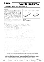 CXP85460 datasheet pdf SONY