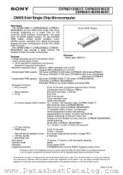 CXP86449 datasheet pdf SONY