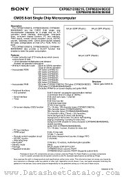 CXP86460 datasheet pdf SONY