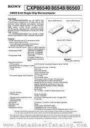 CXP86548 datasheet pdf SONY