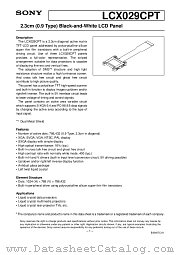 LCX029CPT datasheet pdf SONY