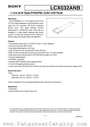 LCX032ANB datasheet pdf SONY